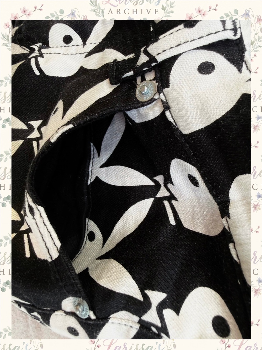 Hysteric Glamour x Playboy | Vintage 2012 Monogram Denim Shorts | JP S (XXS) - Picture 13 of 16